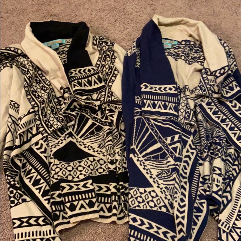 Set of 2 Flying Tomato Open Front Sweaters